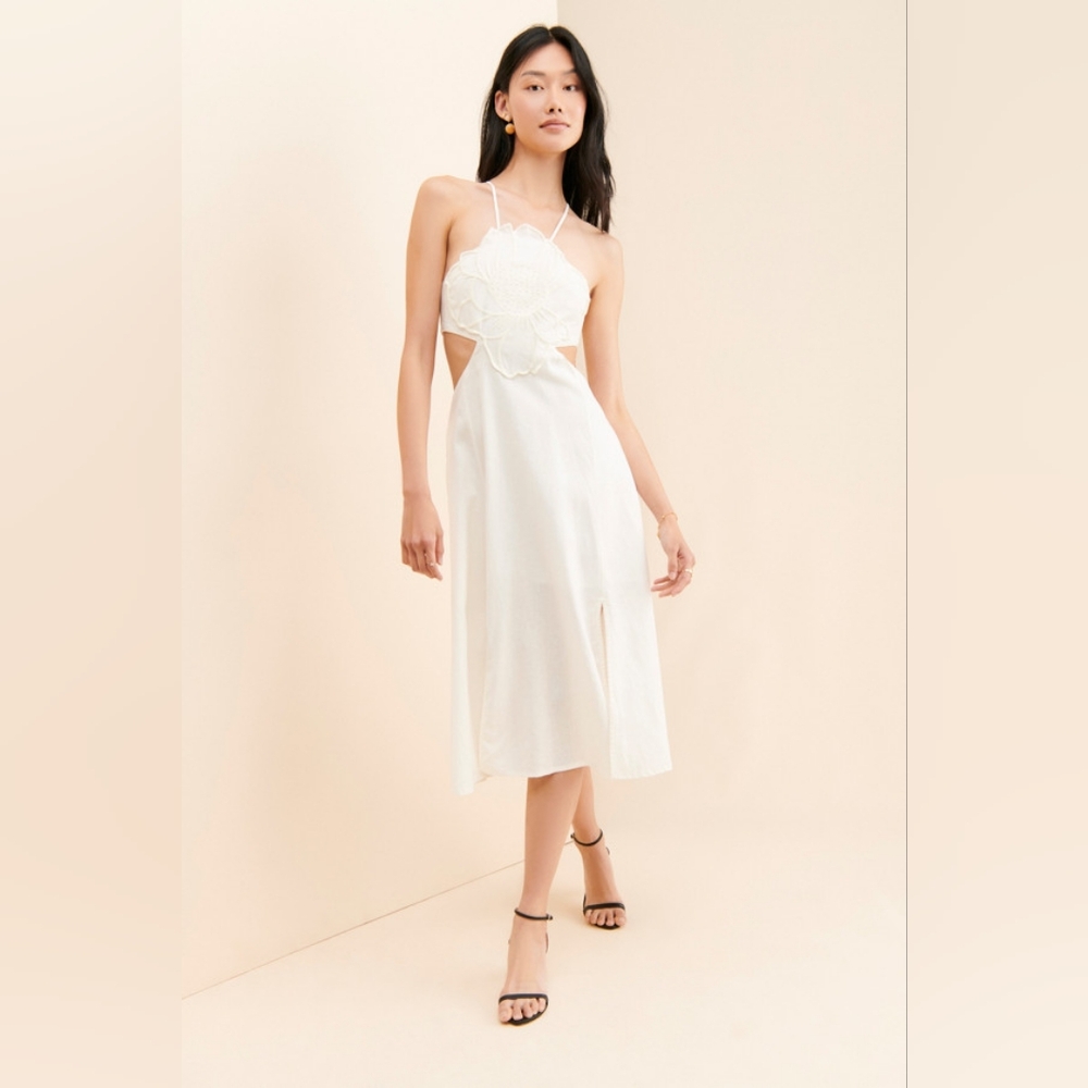 Farm Rio Flower Top Midi Dress